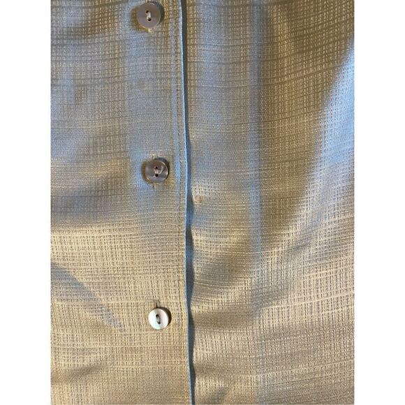 Grace chemise vintage 100% silk ivory, short sleeve button down blouse size 8 - Picture 3 of 4